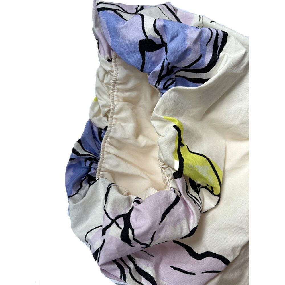 🟣 NWT A New Day Puff Floral One Shoulder Blouse Crop Top - Picture 5 of 6